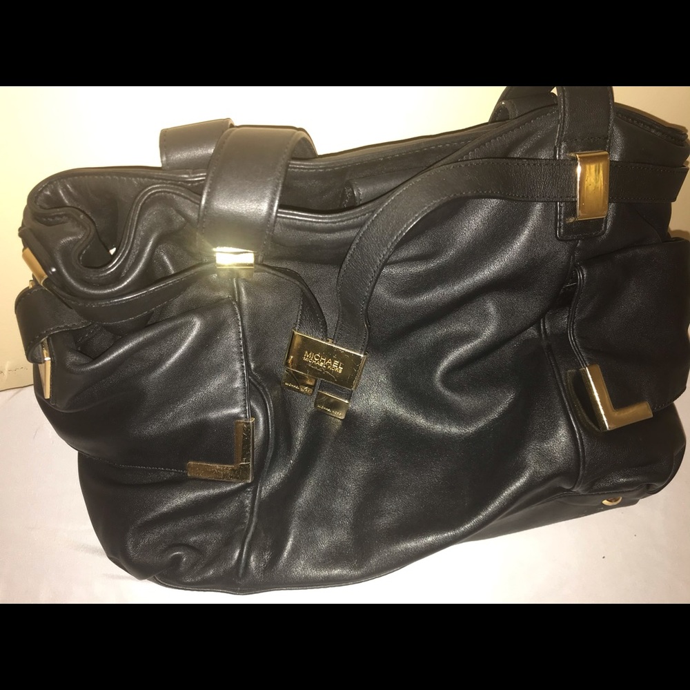 Micheal Kors Black Leather Bag